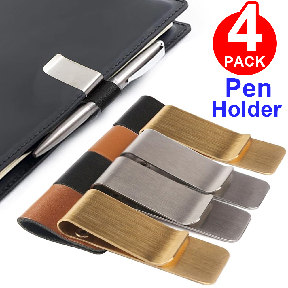 Leather Work Notebook - Кожаный латунный держатель для ручек из