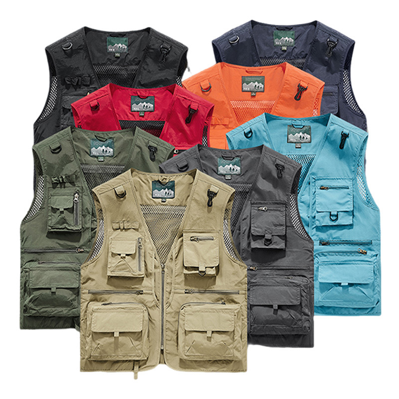 Leather Work Vest For Men - Многофункциональный рабочий жилет с несколькими карманами,