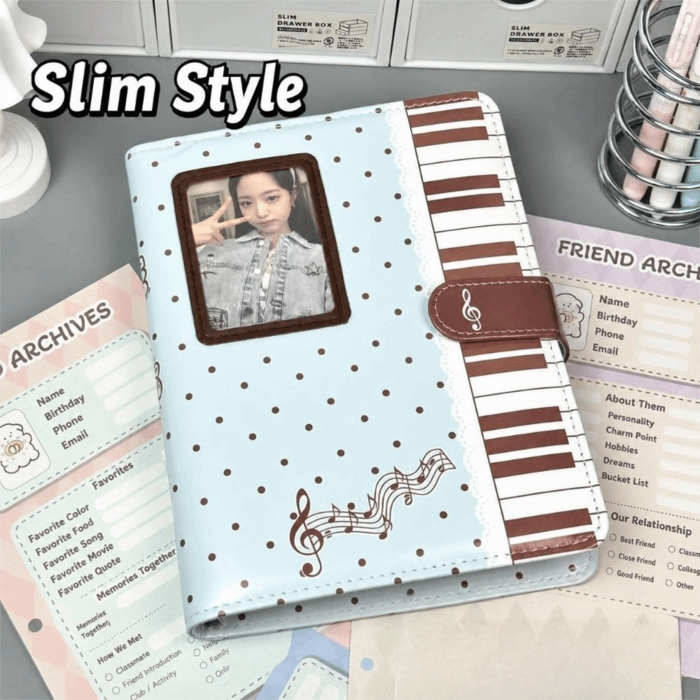 Leather Work Notebook - Блокнот Ins Polka Dot Piano Binder