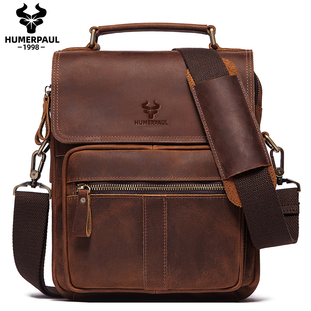 Vintage Leatherwork - HUMERPAUL мужская сумка через плечо из