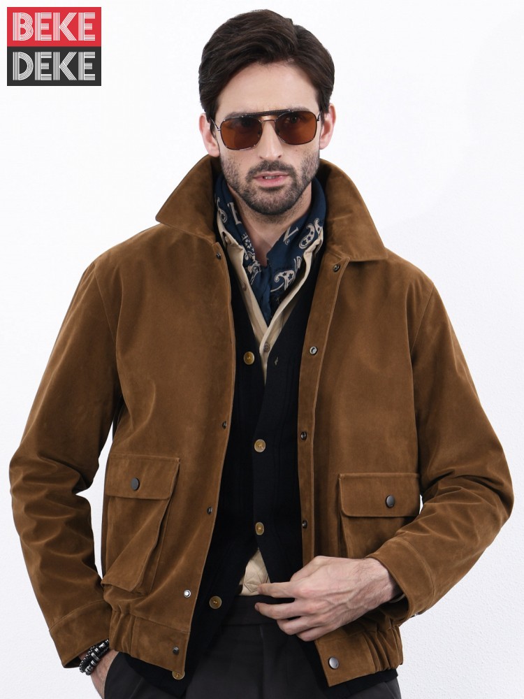 Leather Work Jacket Mens - Мужская винтажная куртка в американском стиле,