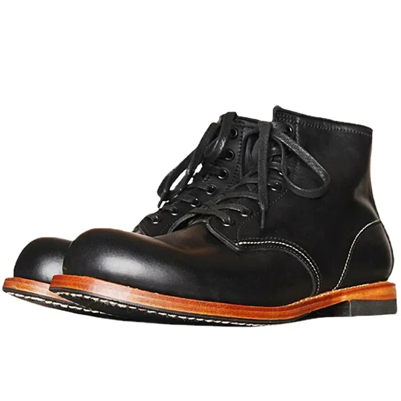 Vintage Leatherwork - Винтажные мужские ботинки Goodyear из натуральной