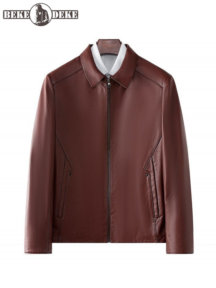 Мужской деловой повседневный р – обзор и цена Leather Work Jacket Mens