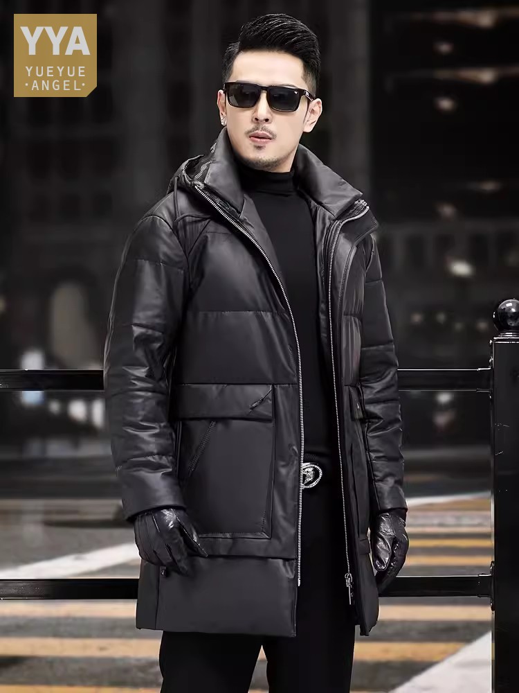 Зимнее мужское толстое теплое  – обзор и цена Leather Work Jacket Mens