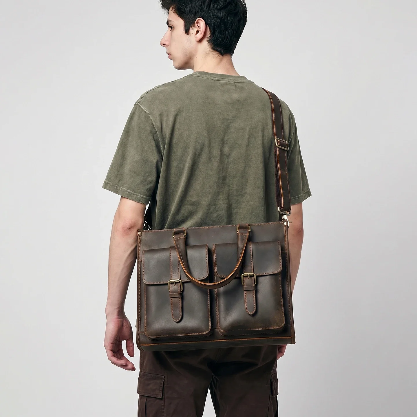 Винтажная мужская сумка-мессен – обзор и цена Leatherwork Thread