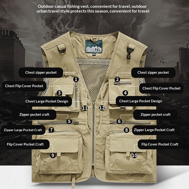Многофункциональный рабочий жи – обзор и цена Leather Work Vest For Men