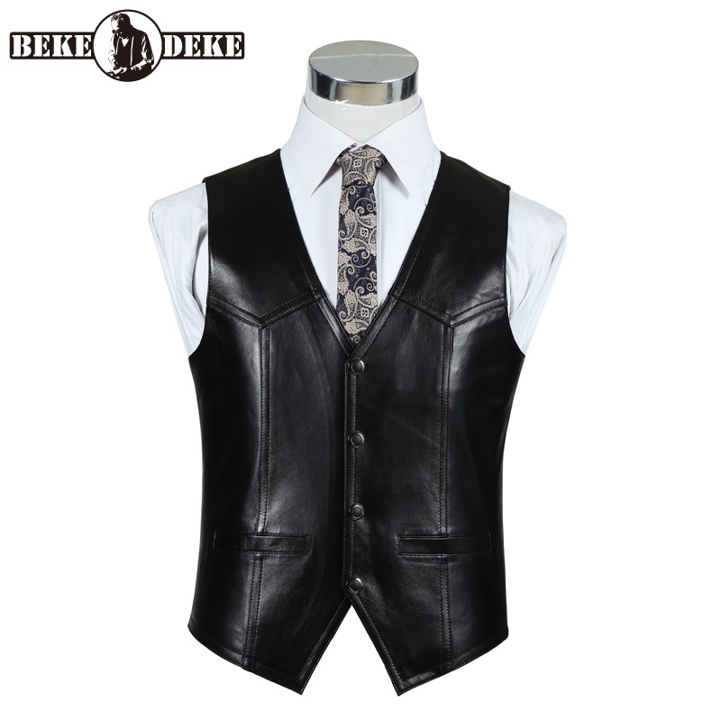 Жилет из натуральной овчины, м – обзор и цена Leather Work Vest For Men